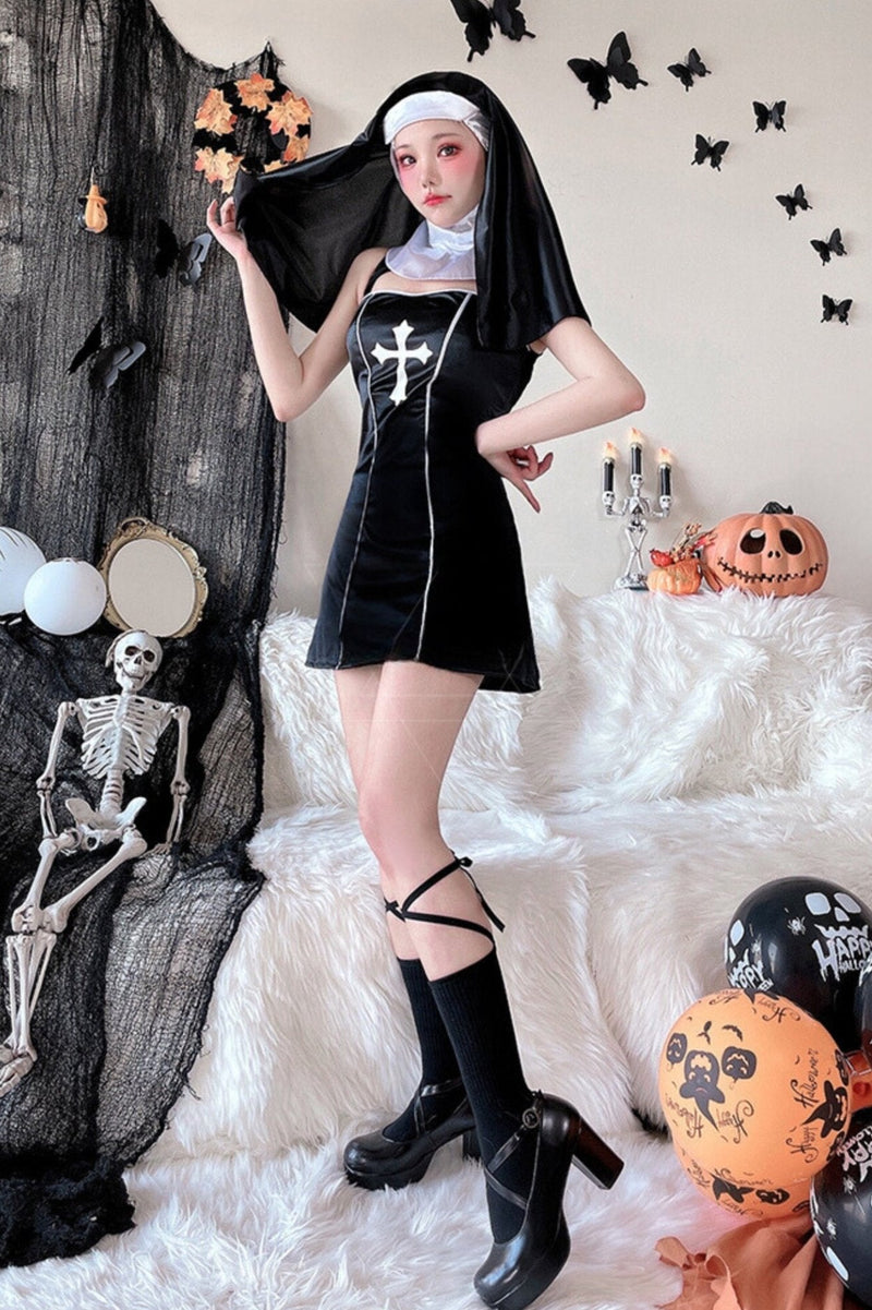 Nightclub Nun Masquerade Dress