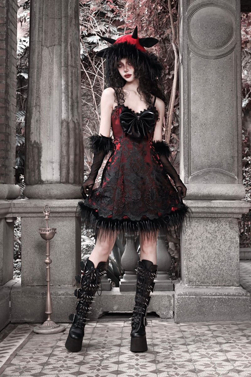 Dark Gothic Slim Slip Dress