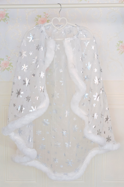 Angora Fur Princess Dress + Rabbit Cape + Sheer Tail