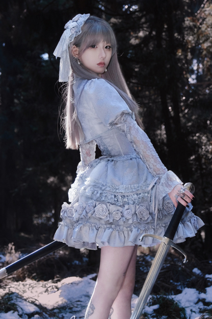Dark Gothic Style Lolita Dress + Shawl