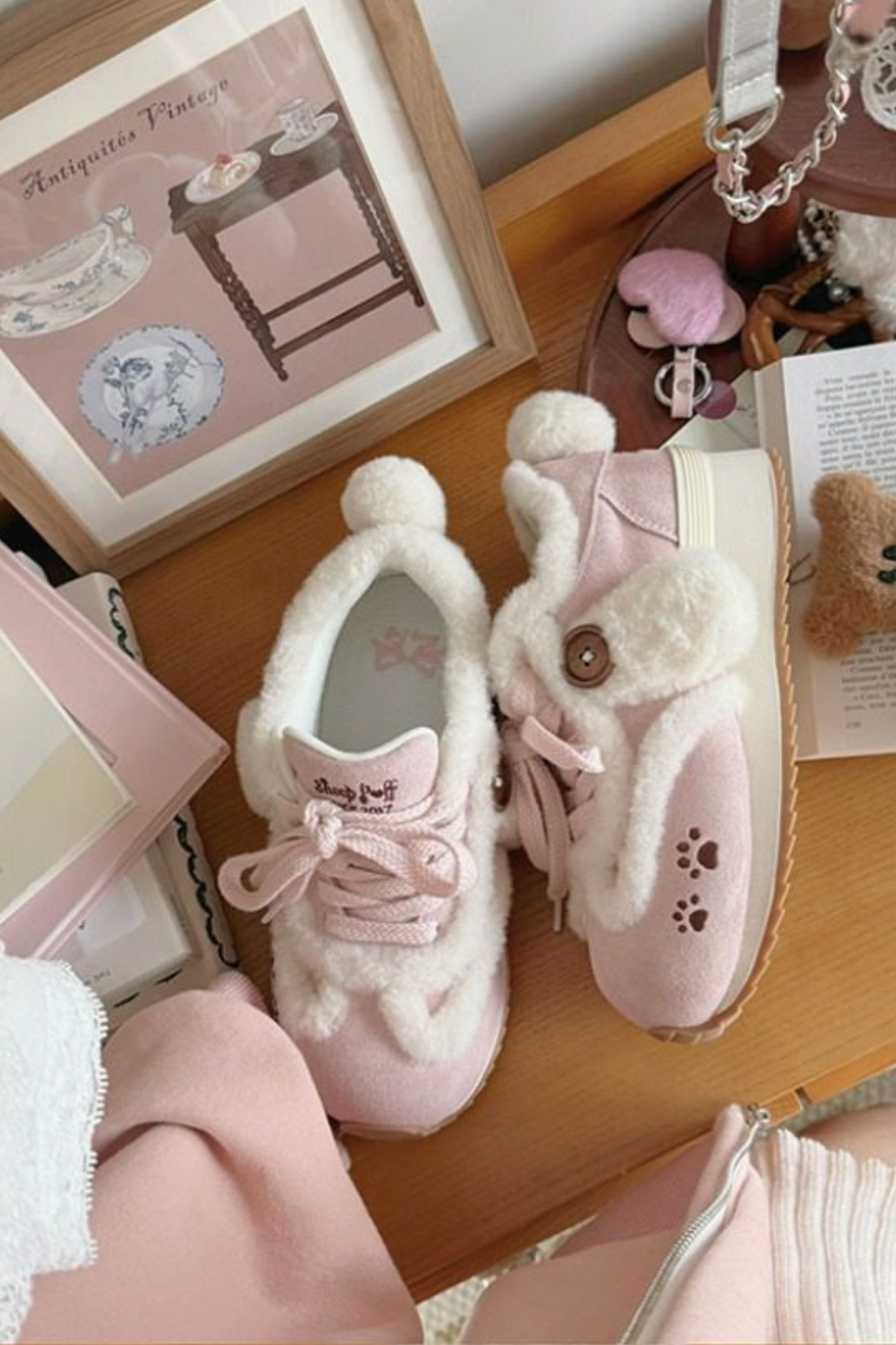 Fur Round Sweet Sneakers