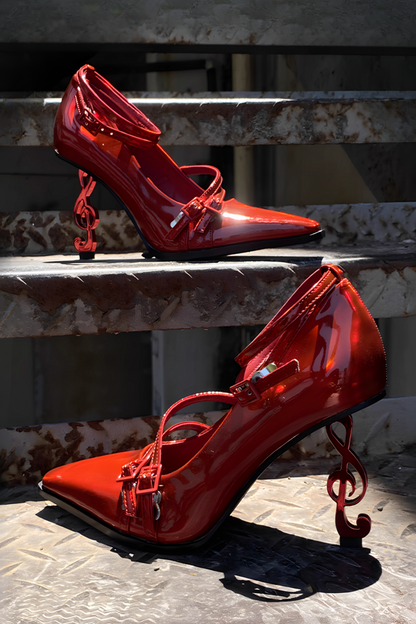 [pre-order] Dark Gothic Pointed Toe G Clef Heel