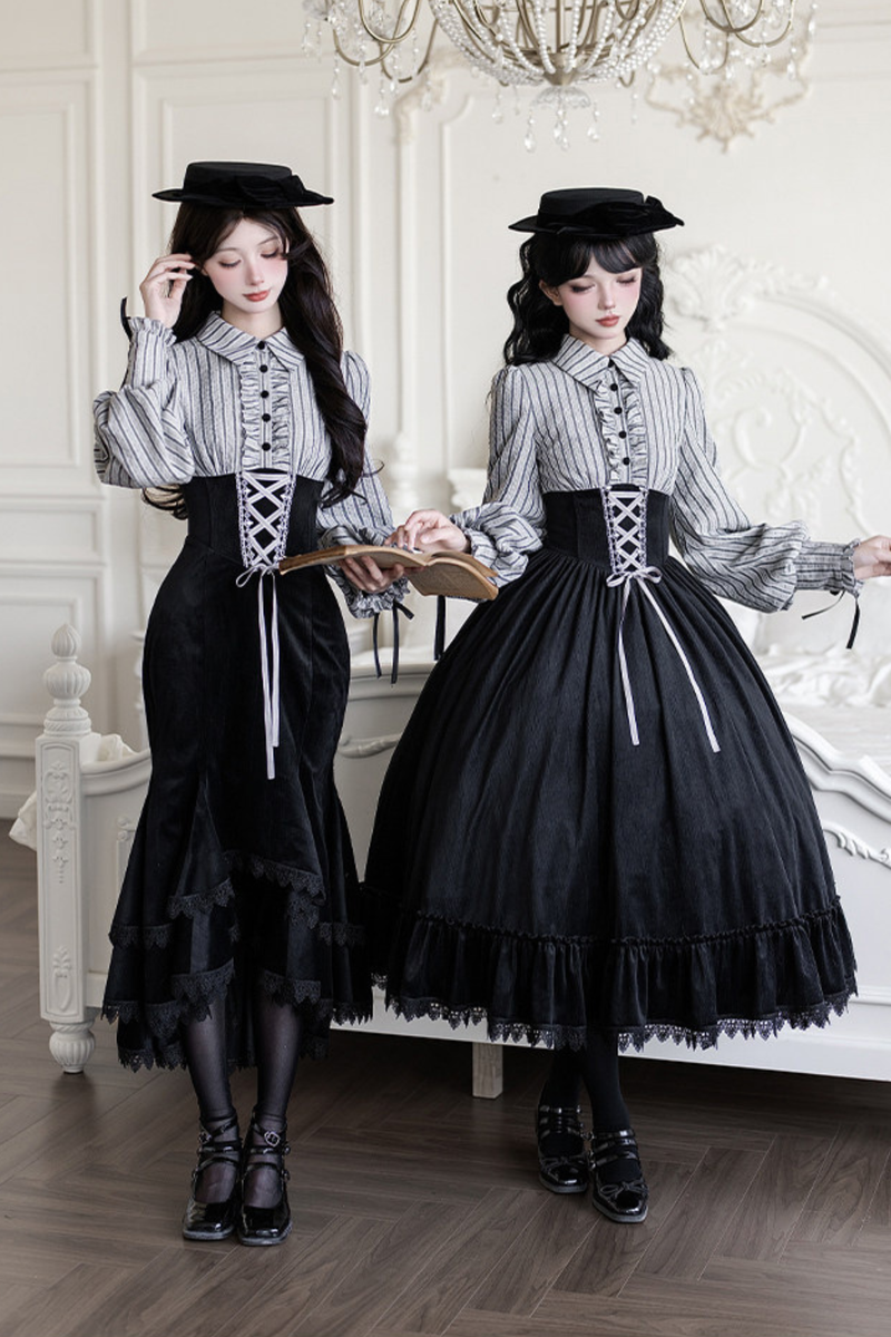 Fish Tail Dress + Flare Dress + Hat + Headband