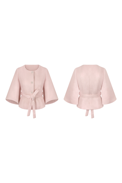 Velvet Love Song Knit Top + Wool Short Jacket + Mermaid Skirt