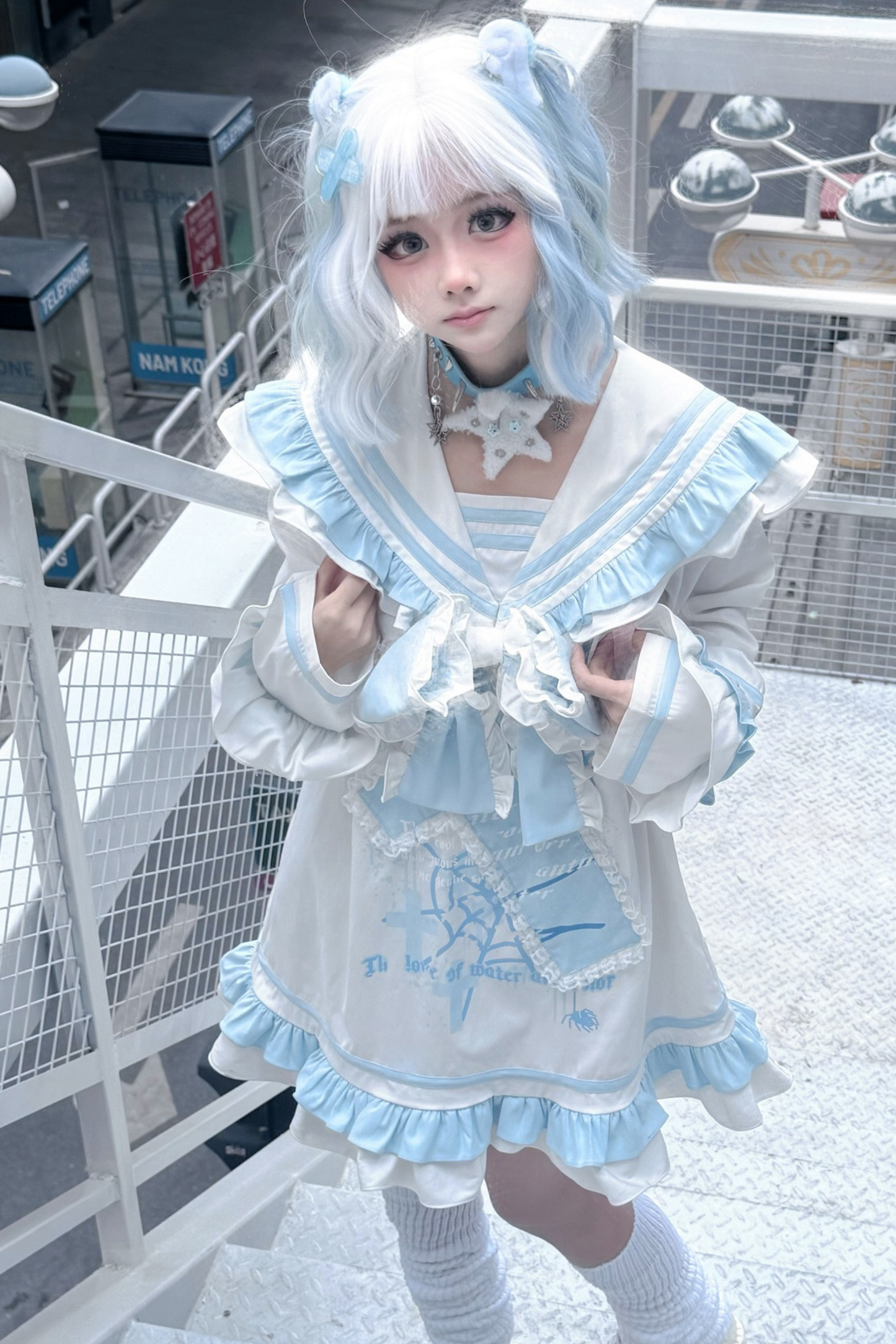 [angel Style] Ruffle Sailor Subculture Dress