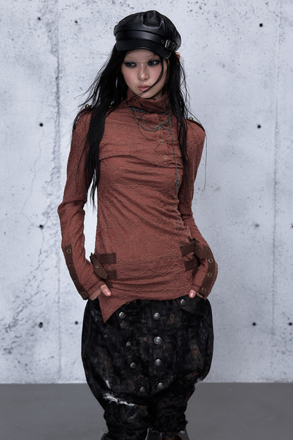 Retro Asymmetric Knit Sweater
