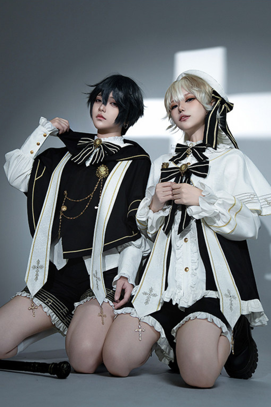 Gothic Cross Monochrome Prince Set + Beret