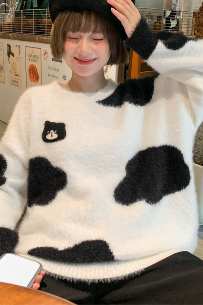 Monochrome Loose Knit Sweater