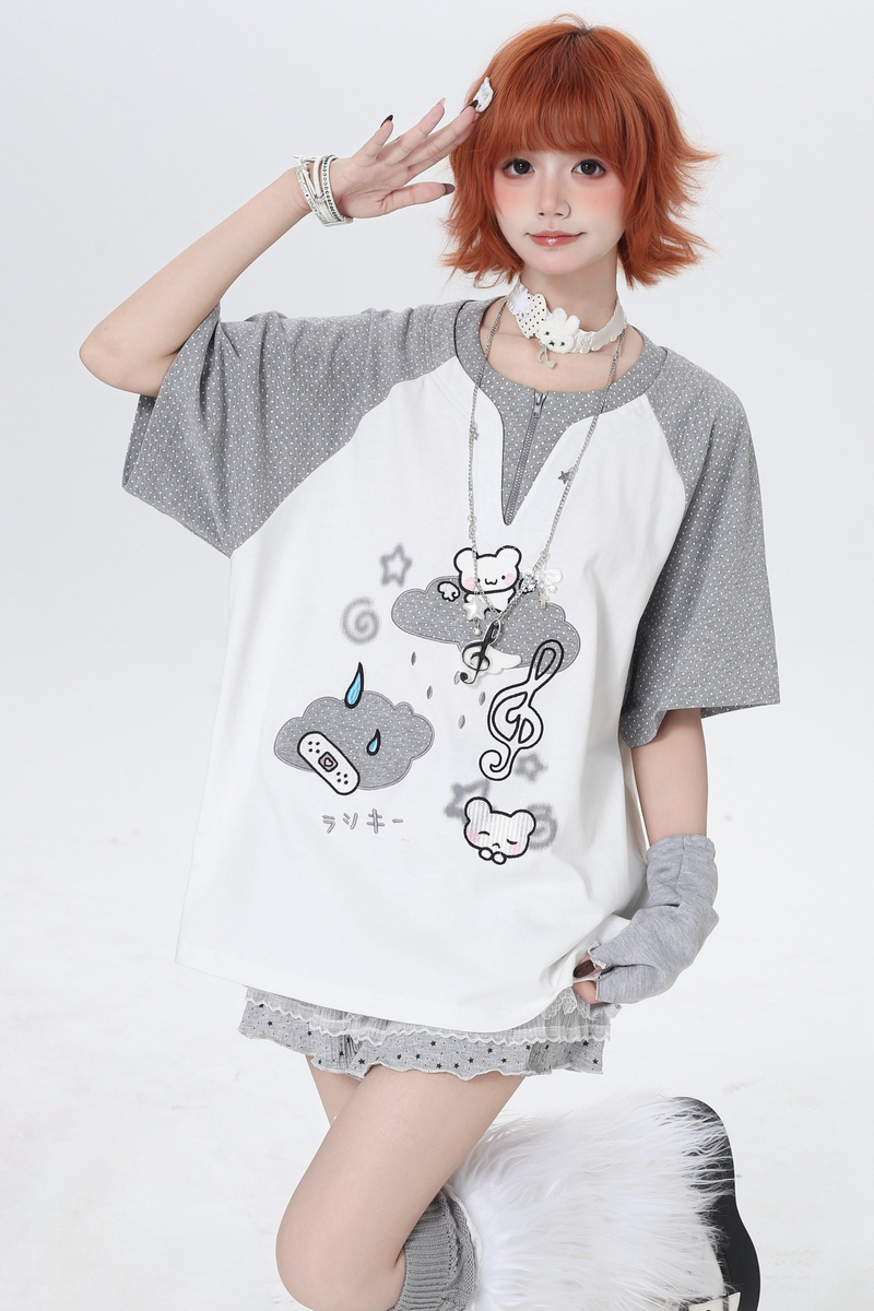 Two-tone Loose Oversized Top