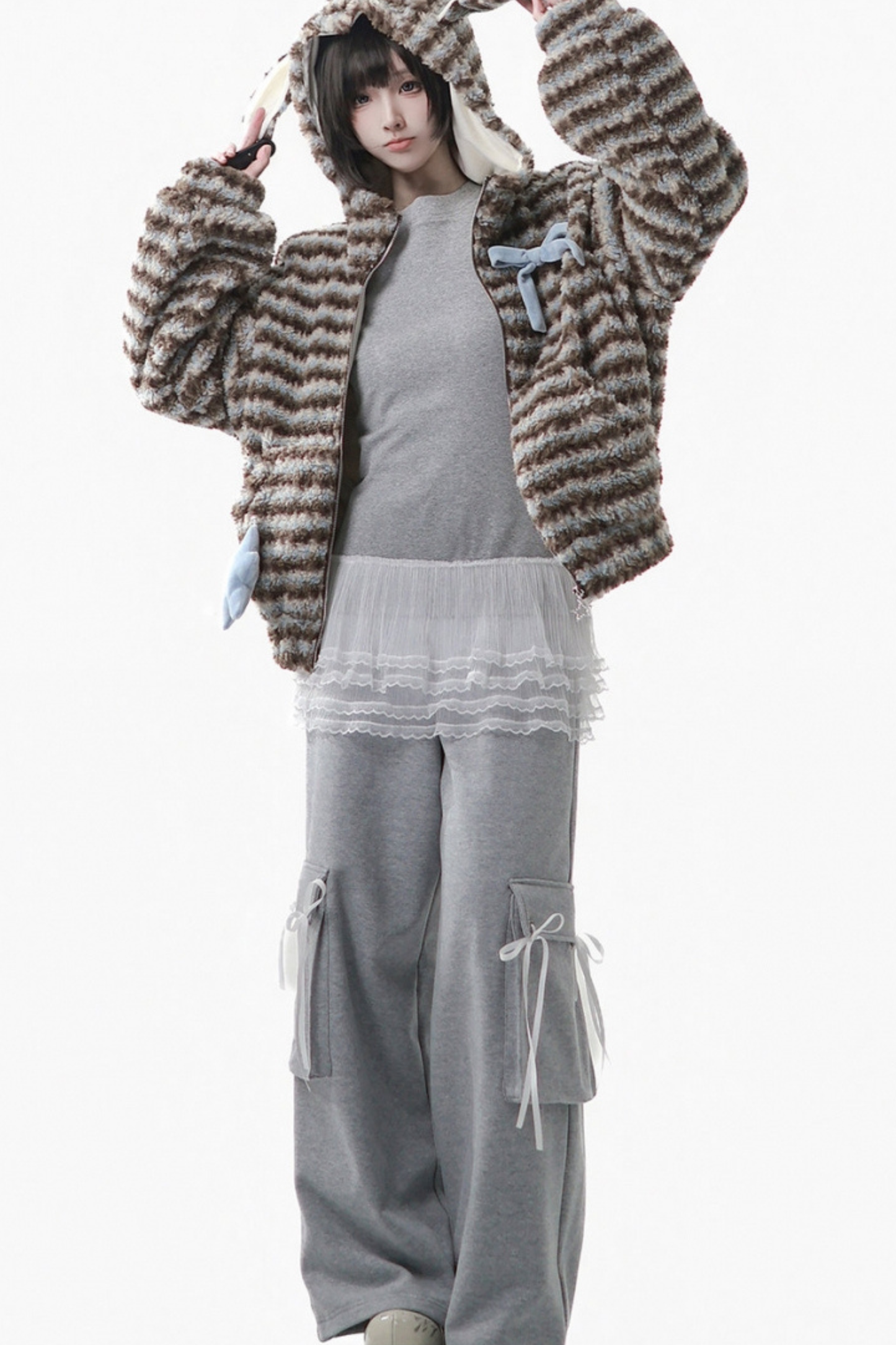 Unicorn Flocked Jacket + Top + Pants