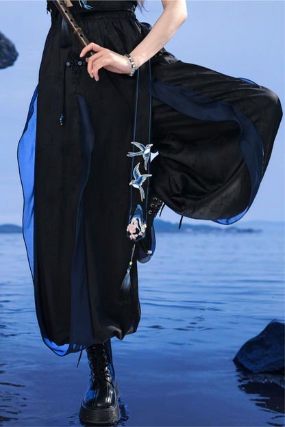 Chinese-style Design Mode Jacket + Shirt + Pants + Camisole