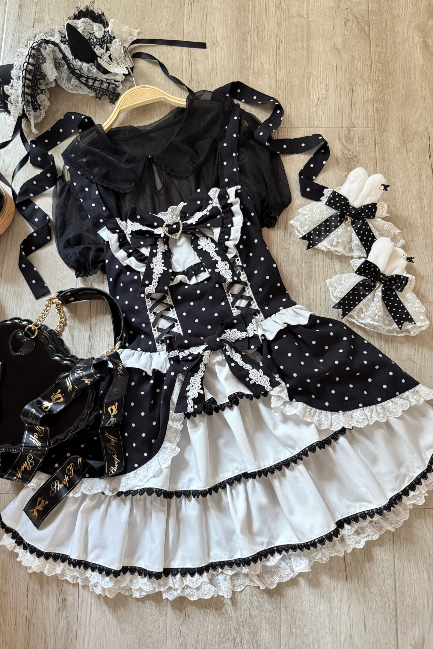 Sweetheart Dot Dress + Inner Top