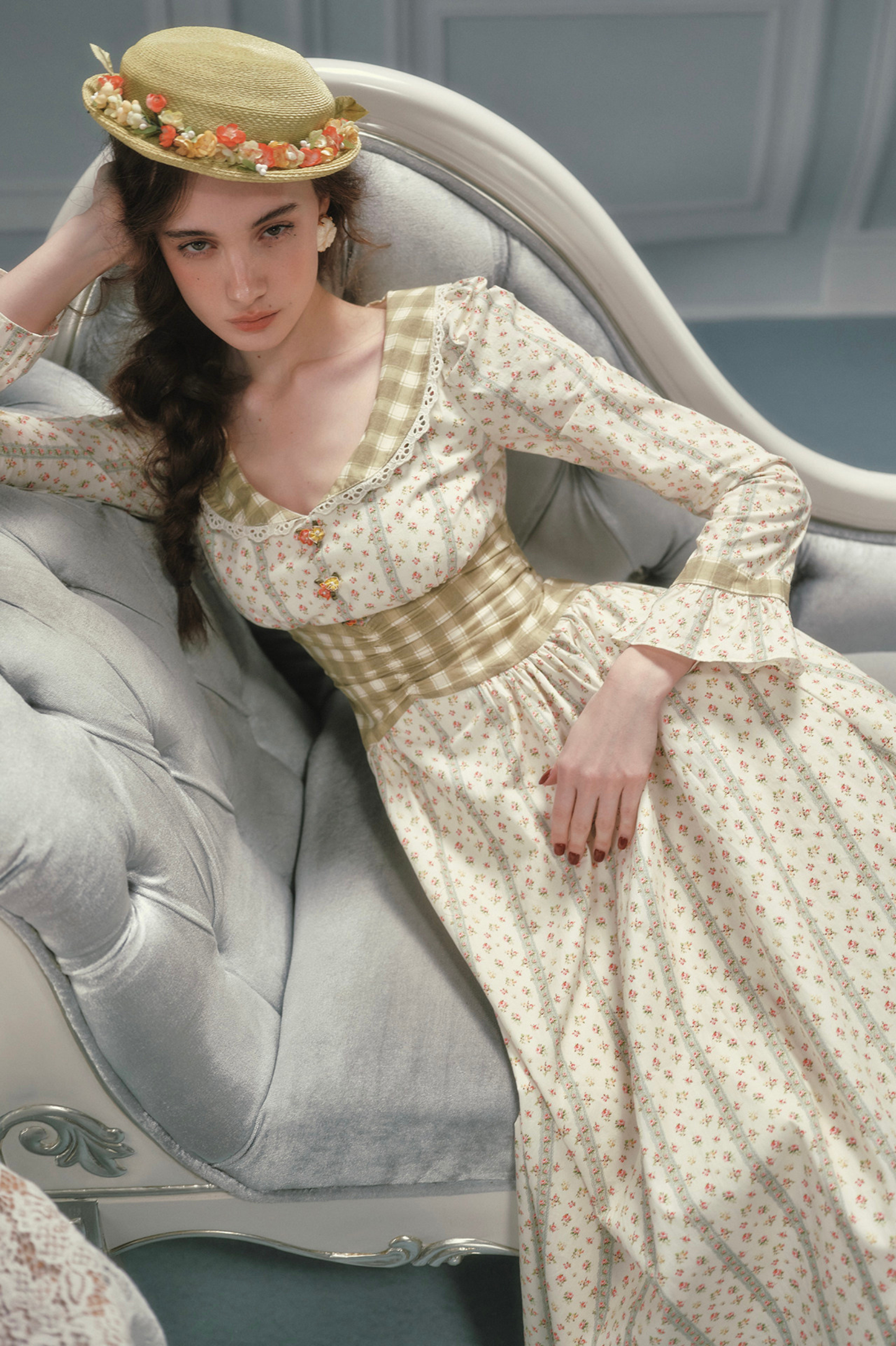 Retro Lace Maid Cotton Dress