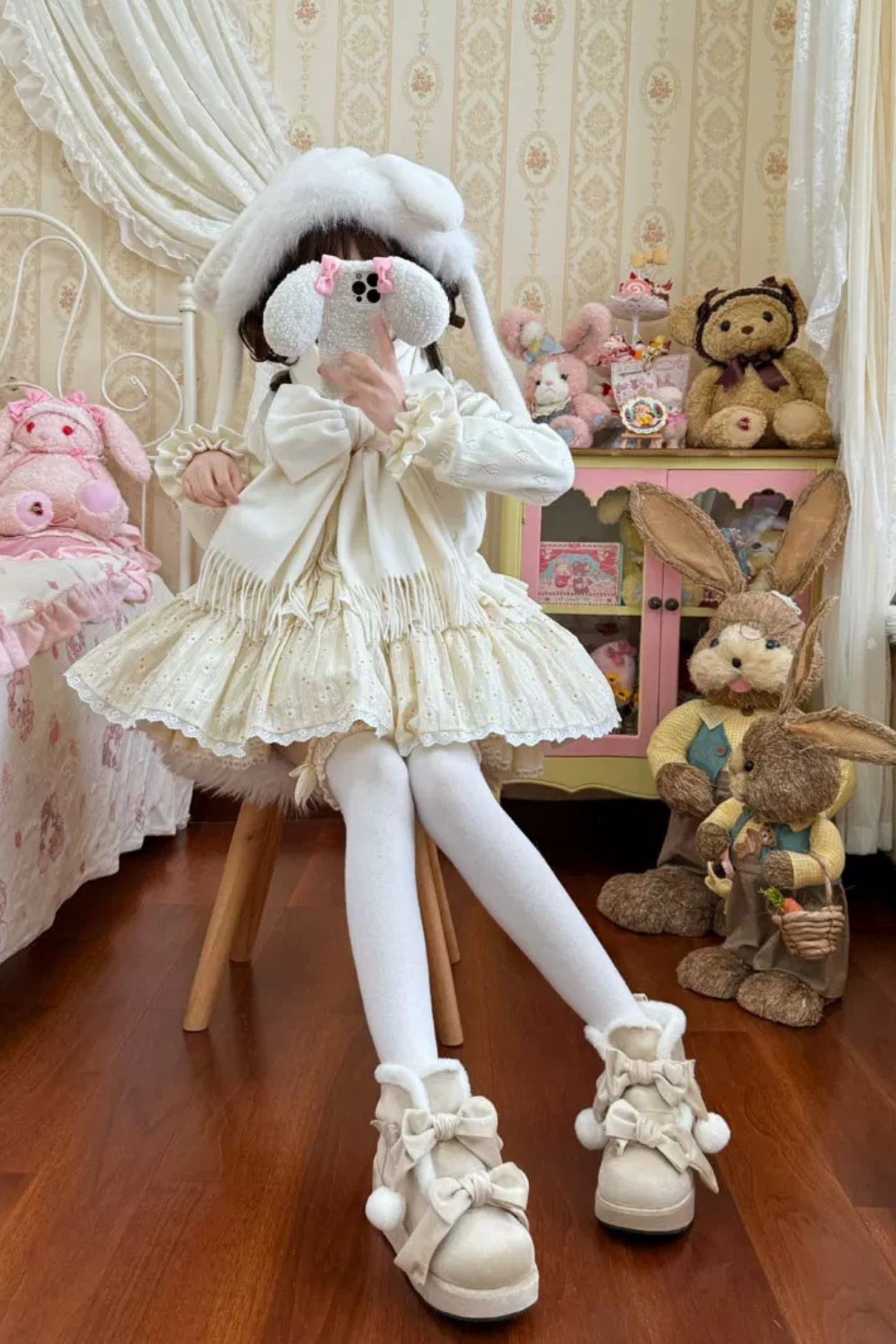 [pre-order] Ribbon Snow Girly Boots