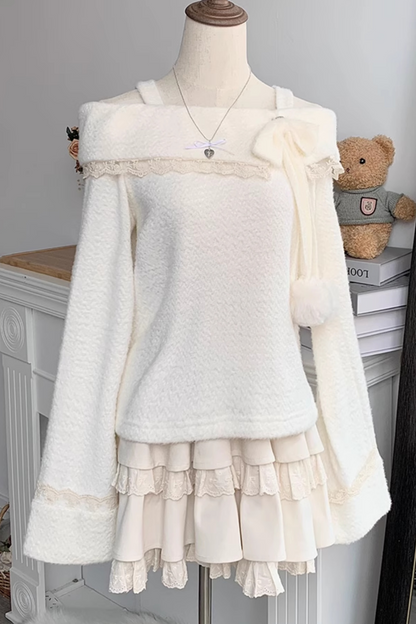 Candy One Shoulder Soft Top + Tiered Skirt