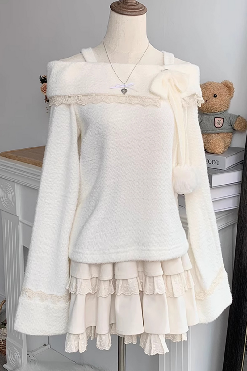 Candy One Shoulder Soft Top + Tiered Skirt