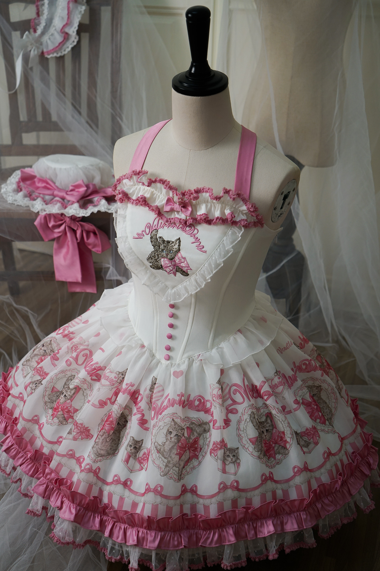 Sweet Girly Cat Jsk + Dress