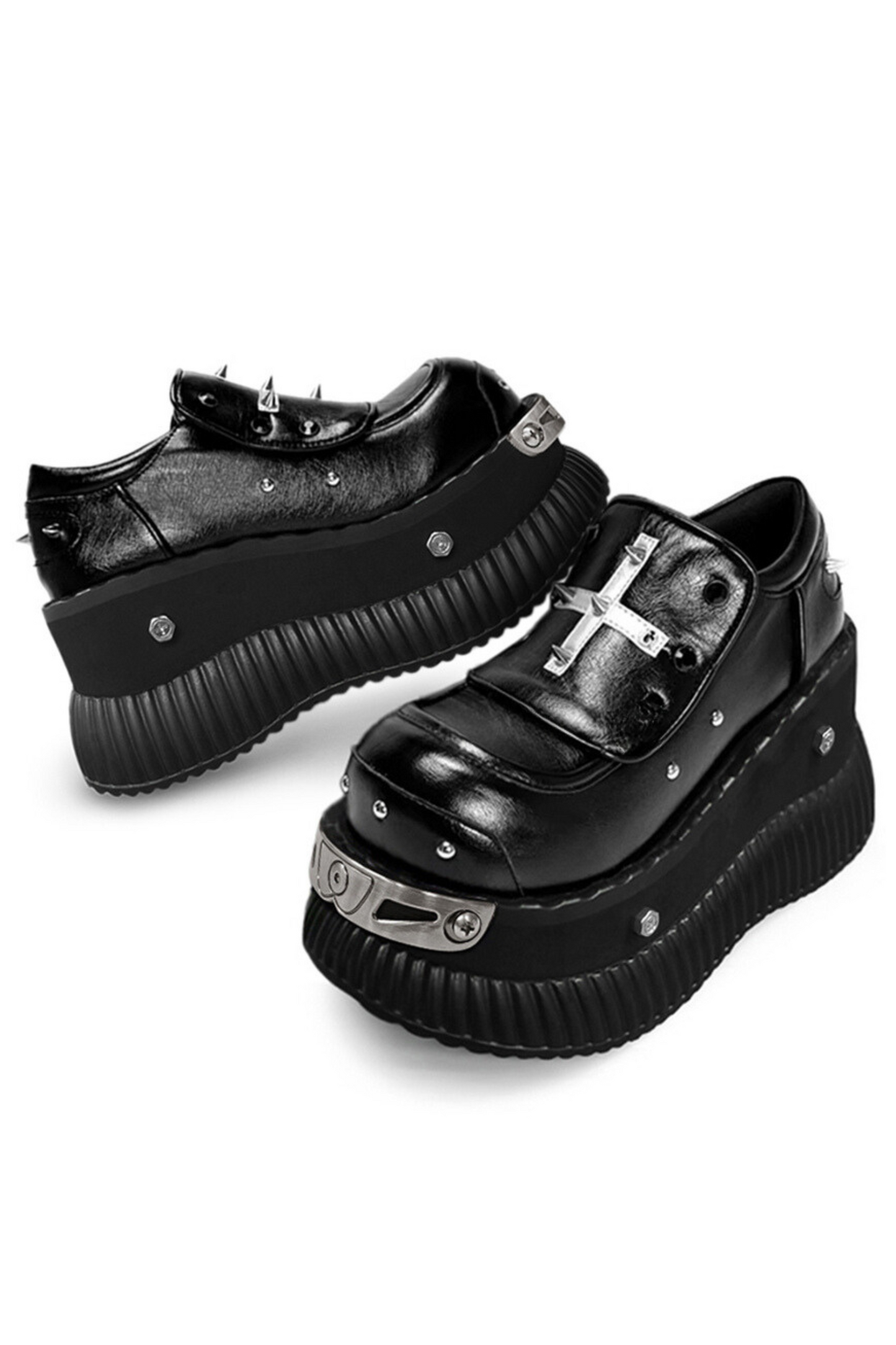 Metal Punk Y2k Platform Shoes