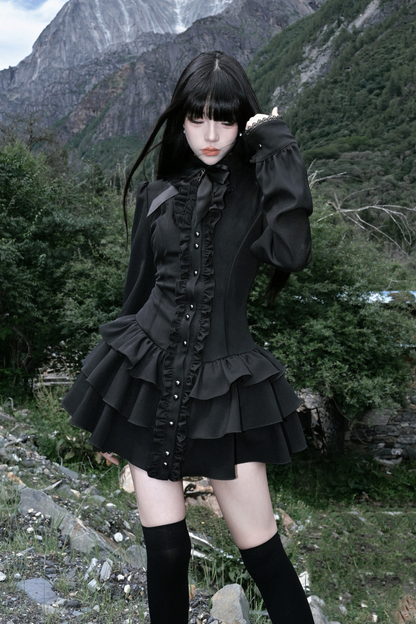 Night Visit Gothic Retro Dress
