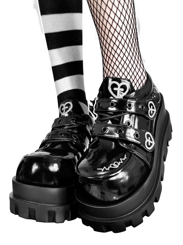 Punk Love Cross Macaron Subculture Platform Shoes