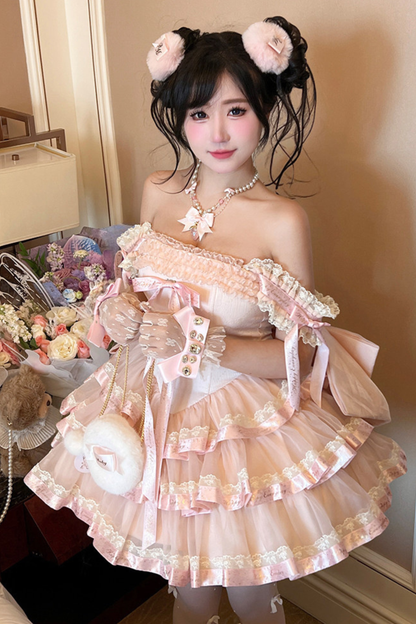 Sweet Princess Lolita Dress + Big Ribbon