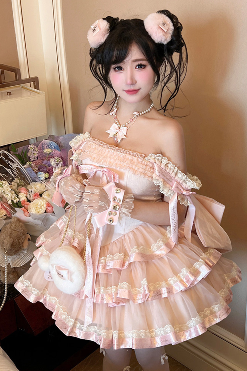 Sweet Princess Lolita Dress + Big Ribbon