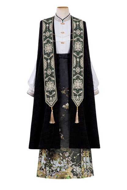 [pre-order] Dark Chinese-style Shirt + Cape + Skirt