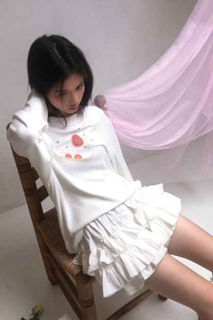 Strawberry Cake Print Top