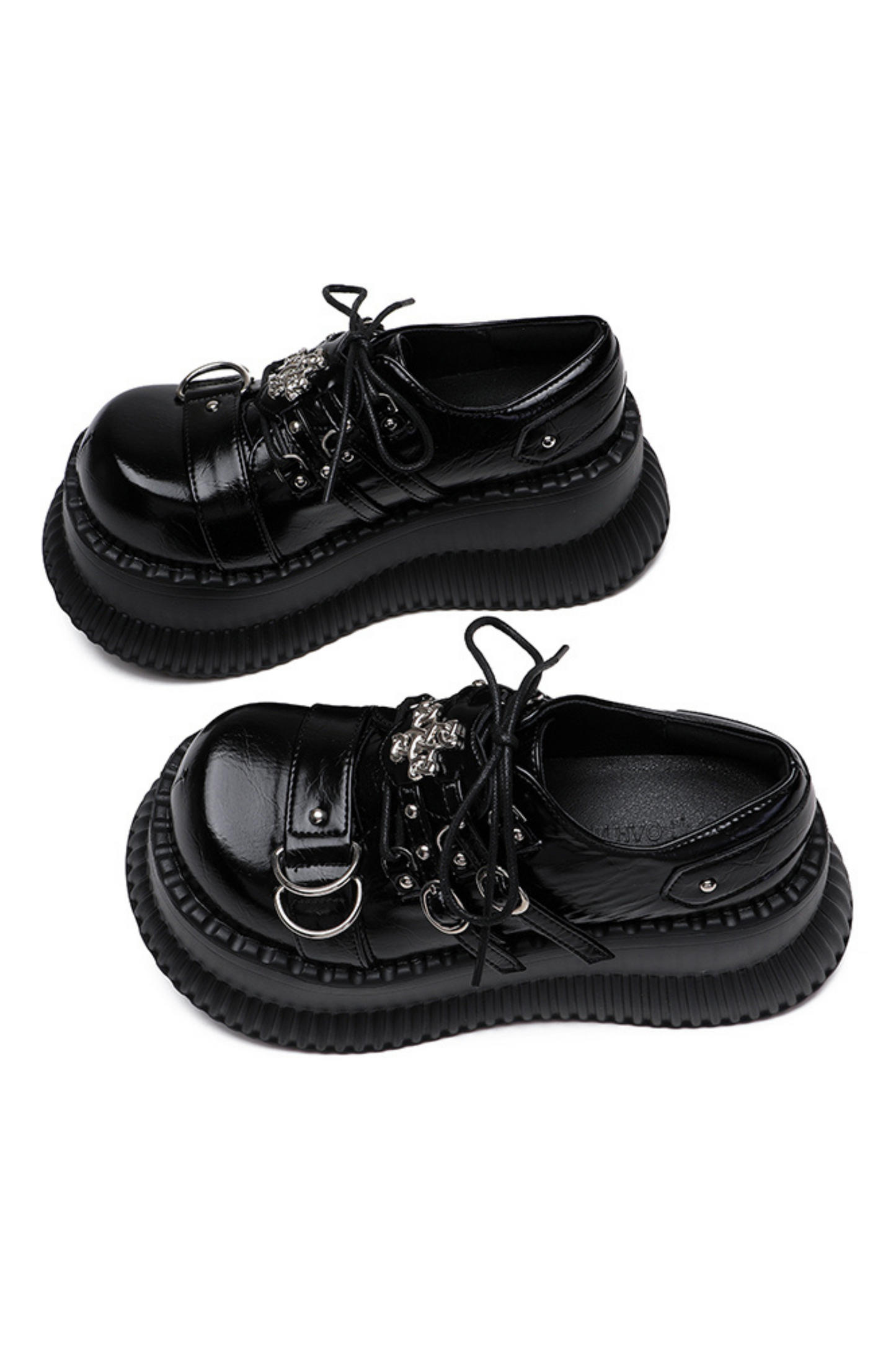 Mode Silver Design Platform Shoes