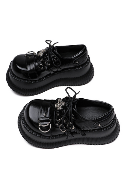 Mode Silver Design Platform Shoes