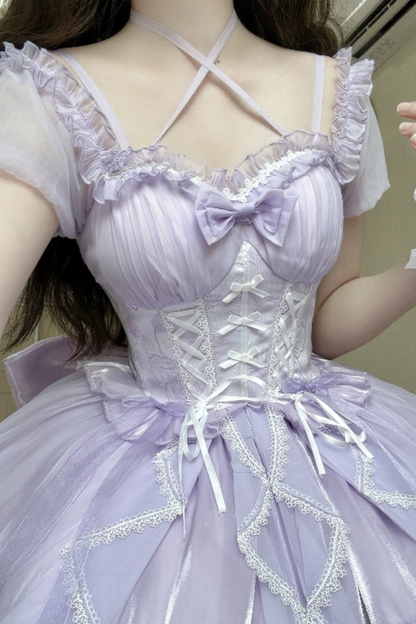 Fantasy Lace Up Design Princess Lolita Dress