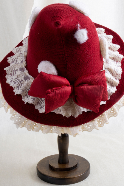 Dark Red Lolita Hat