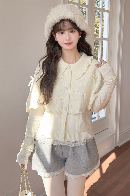 Girly Loose Lapel Sweater