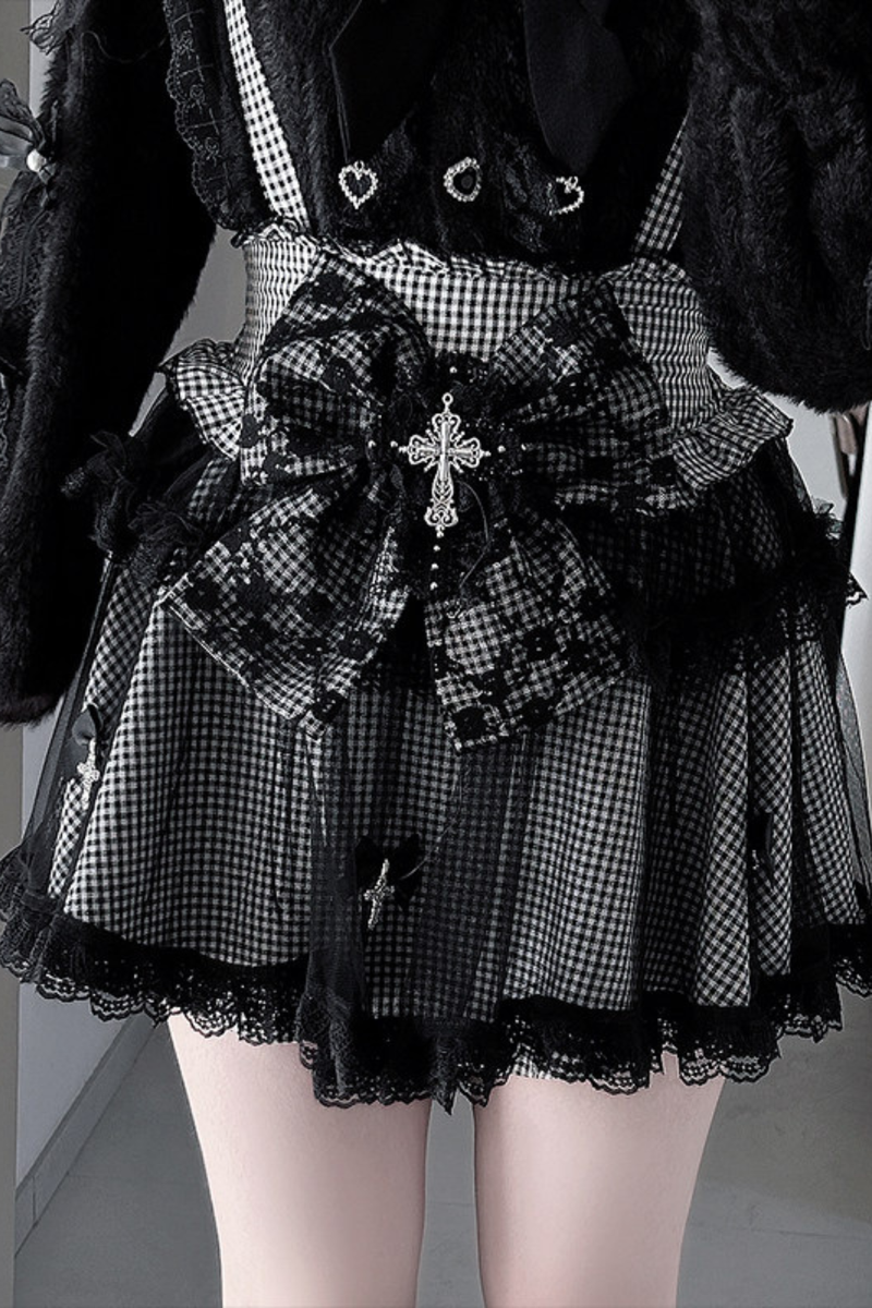 Jirai Cardigan + Flare Skirt + Cross Skirt