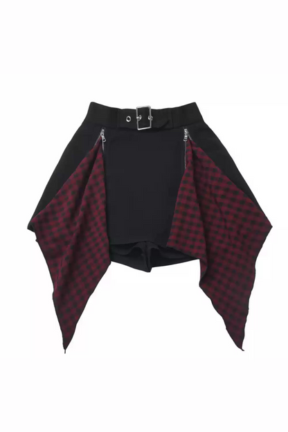 Chinese-style Illustration V Neck Knit Slim Sweater Design Shirt & Skirt Set