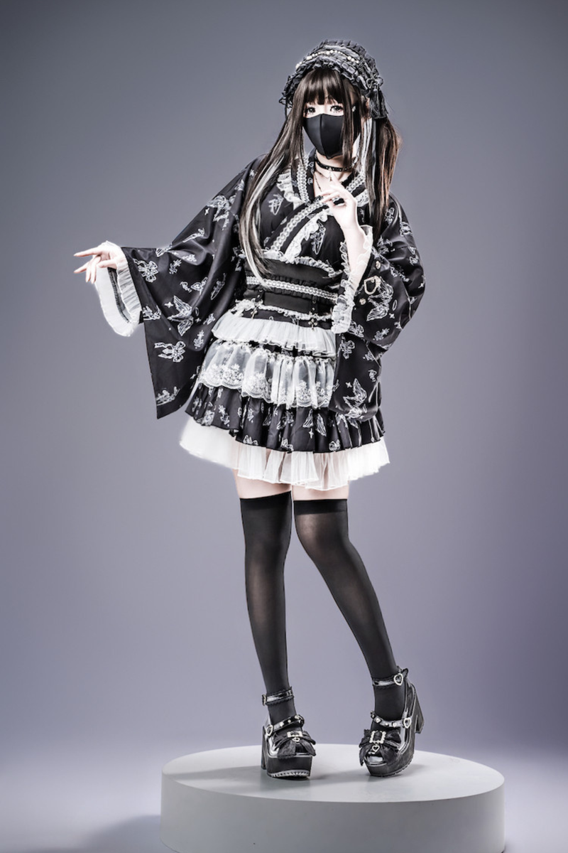 Galaxy Dark Lace Dark Kawaii Yukata