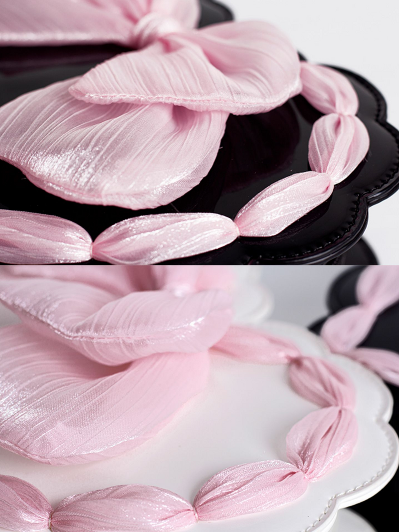 Pearl Strap Heart Bow 2-way Bag