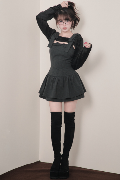 Ribbon Suspender Dress + Top