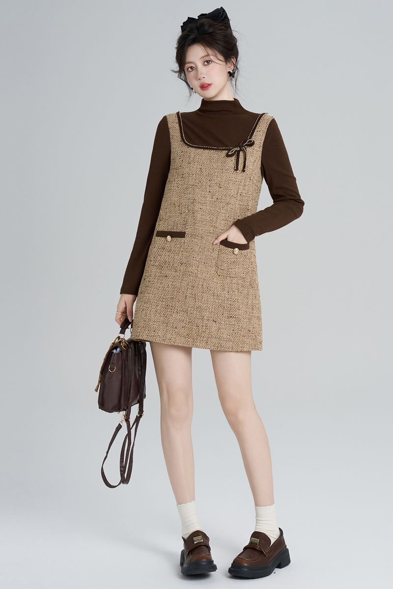 Coffee Colored Preppy Dress