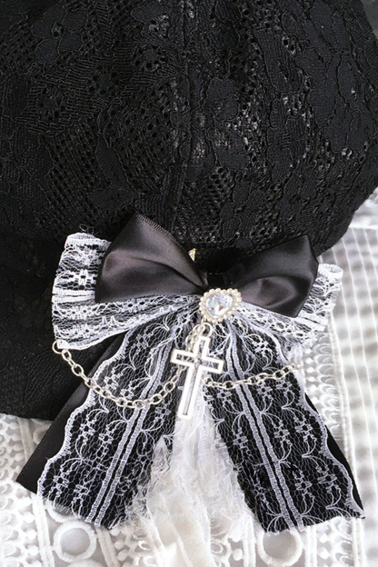 Lace Bow Beret