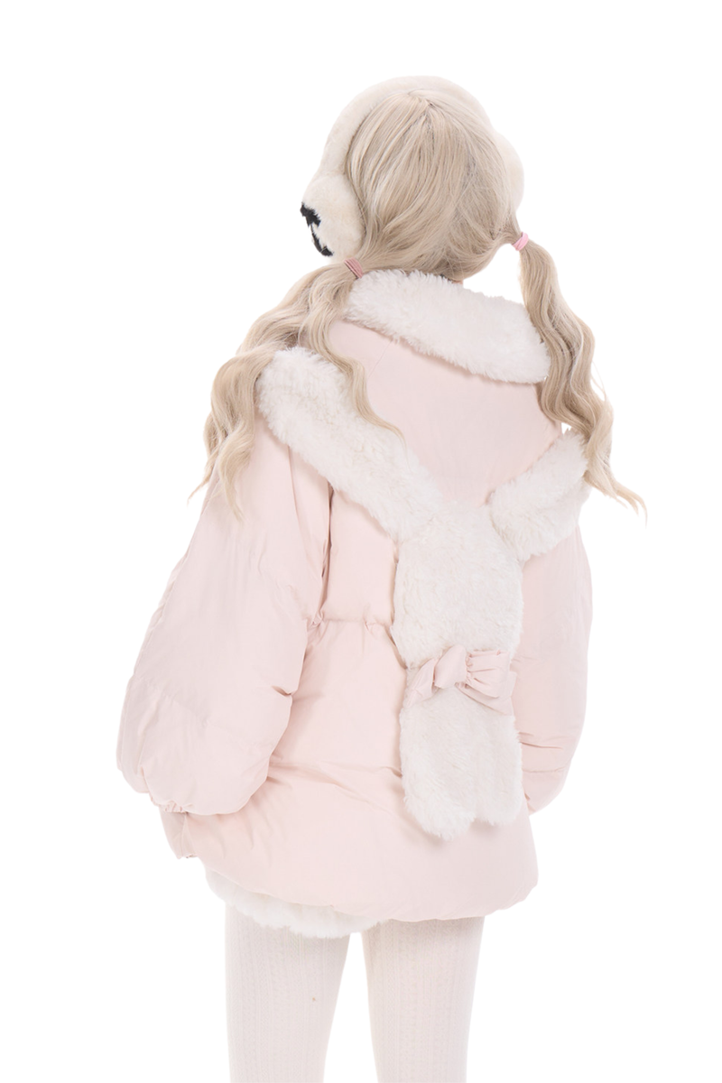 Sweet Snow Rabbit Down Jacket + Shorts