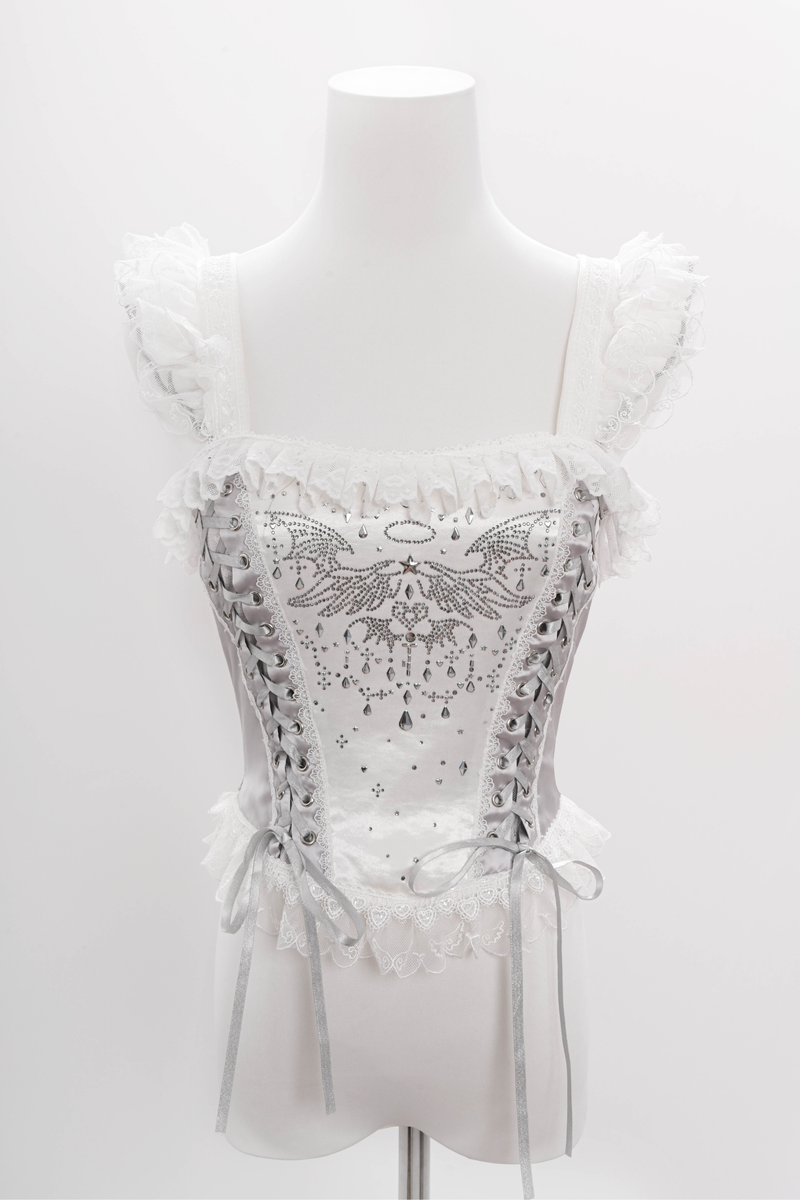Metallic Angel Rhinestone Top