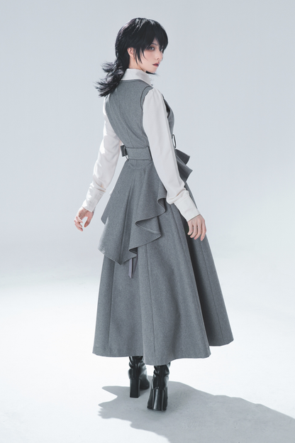 Umbrella Style Trailing Vest + Long Skirt + Short Skirt