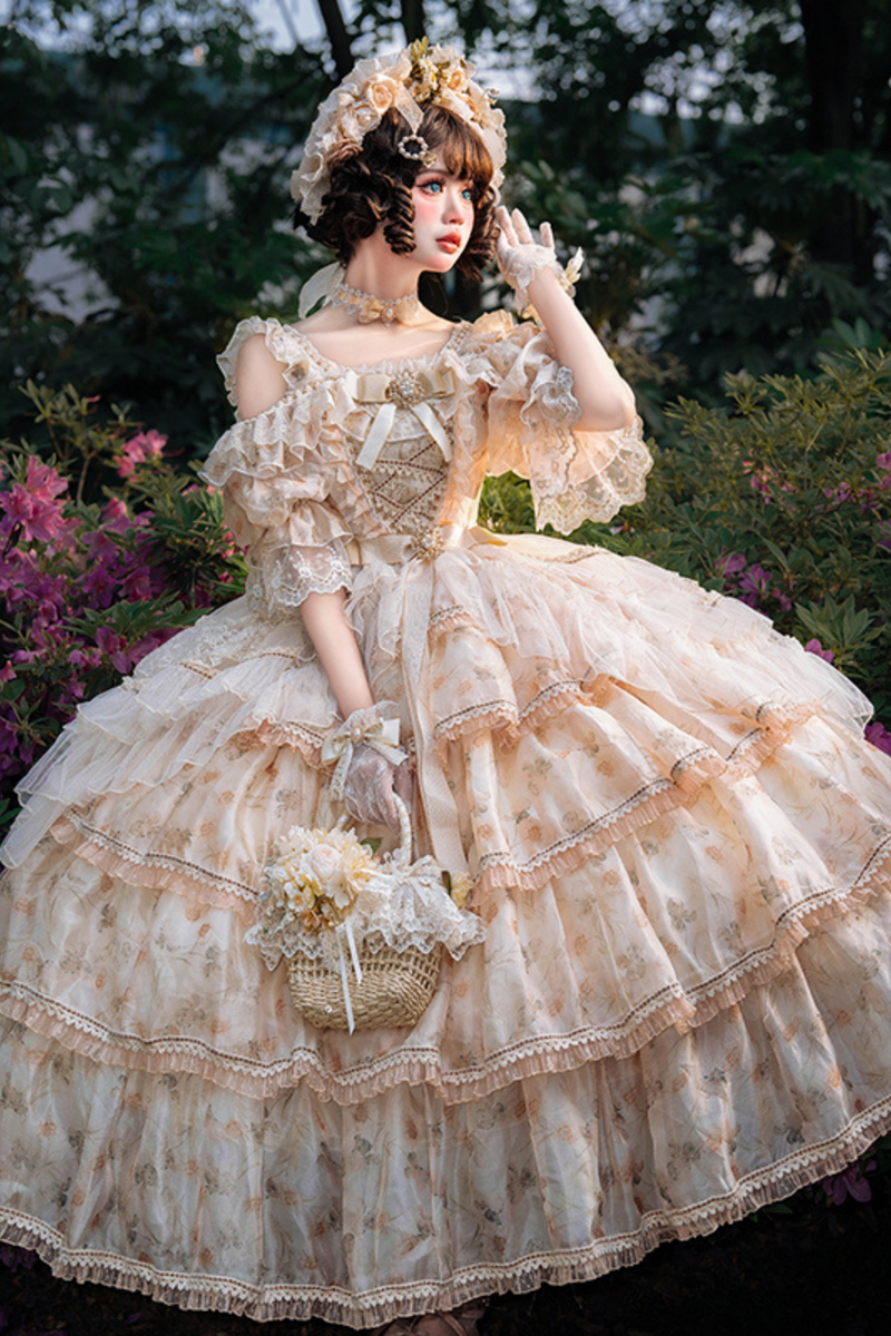 Flower Wedding Retro Girl Lolita Dress