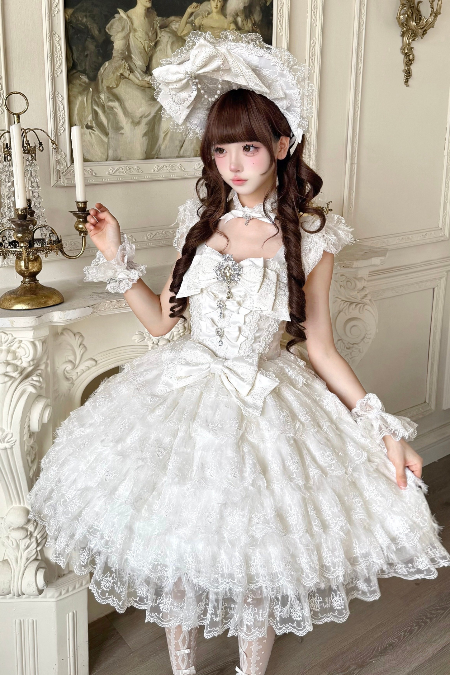 Sugar Lolita Dress + Necklace + Ribbon