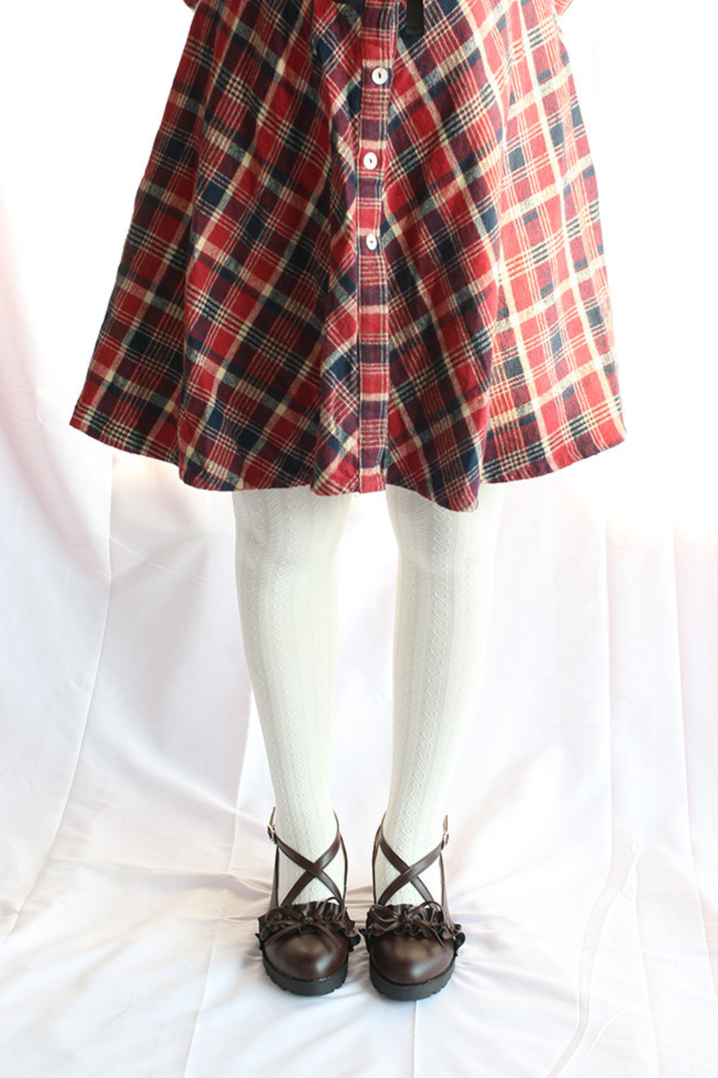 Ruffled Cross Design Lolita Shoes