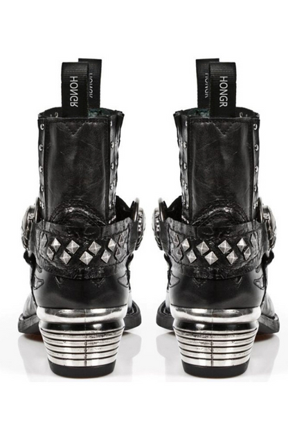 Studded Dark Mode Ankle Boots
