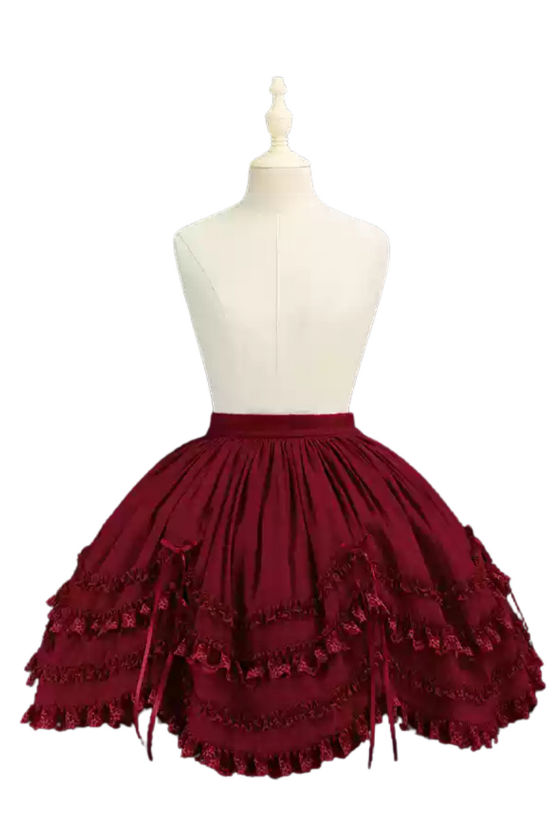 [pre-order] Marionette Lolita Jumper Skirt + Ruffle Collar Top + Flare Skirt + Lolita Dress