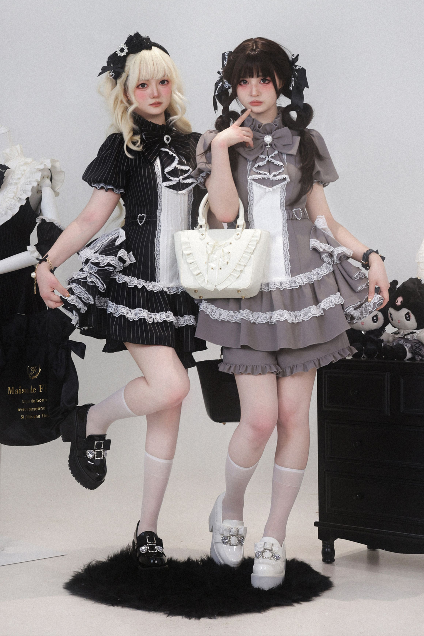 Puff Sleeve Gothic Style Top + Pants