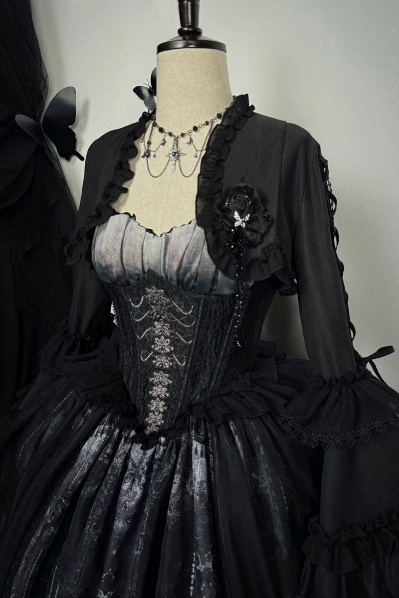 Gothic Lolita Jumper Skirt + Jacket + Skirt + Shirt + Corset + Accessories